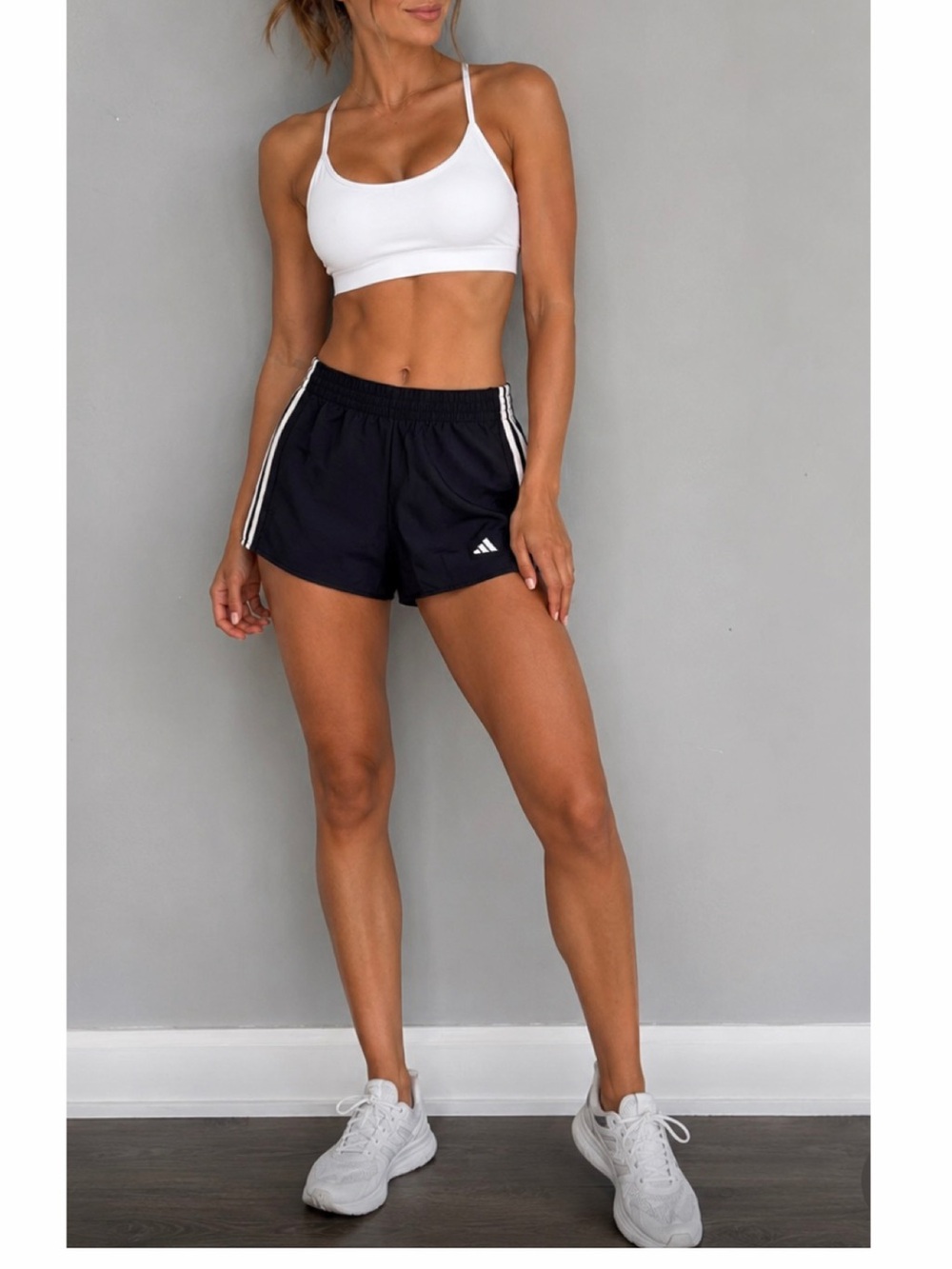 NWT Adidas Shorts Three Stripes New Size XS New Inseam 4” Athletic Workout Run